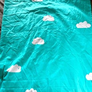 Fabric Clouds Shower Curtain Turquoise Aqua ☁️